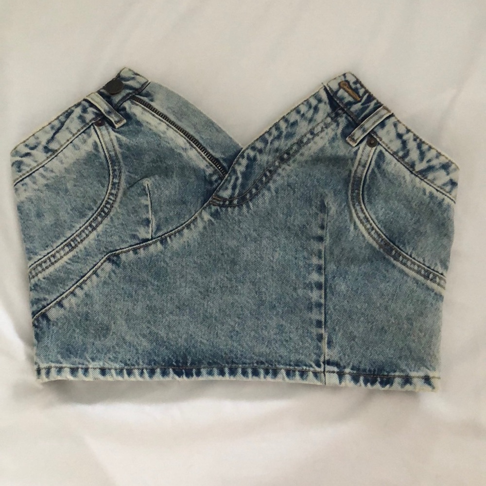 H&M Moschino denim tube top
